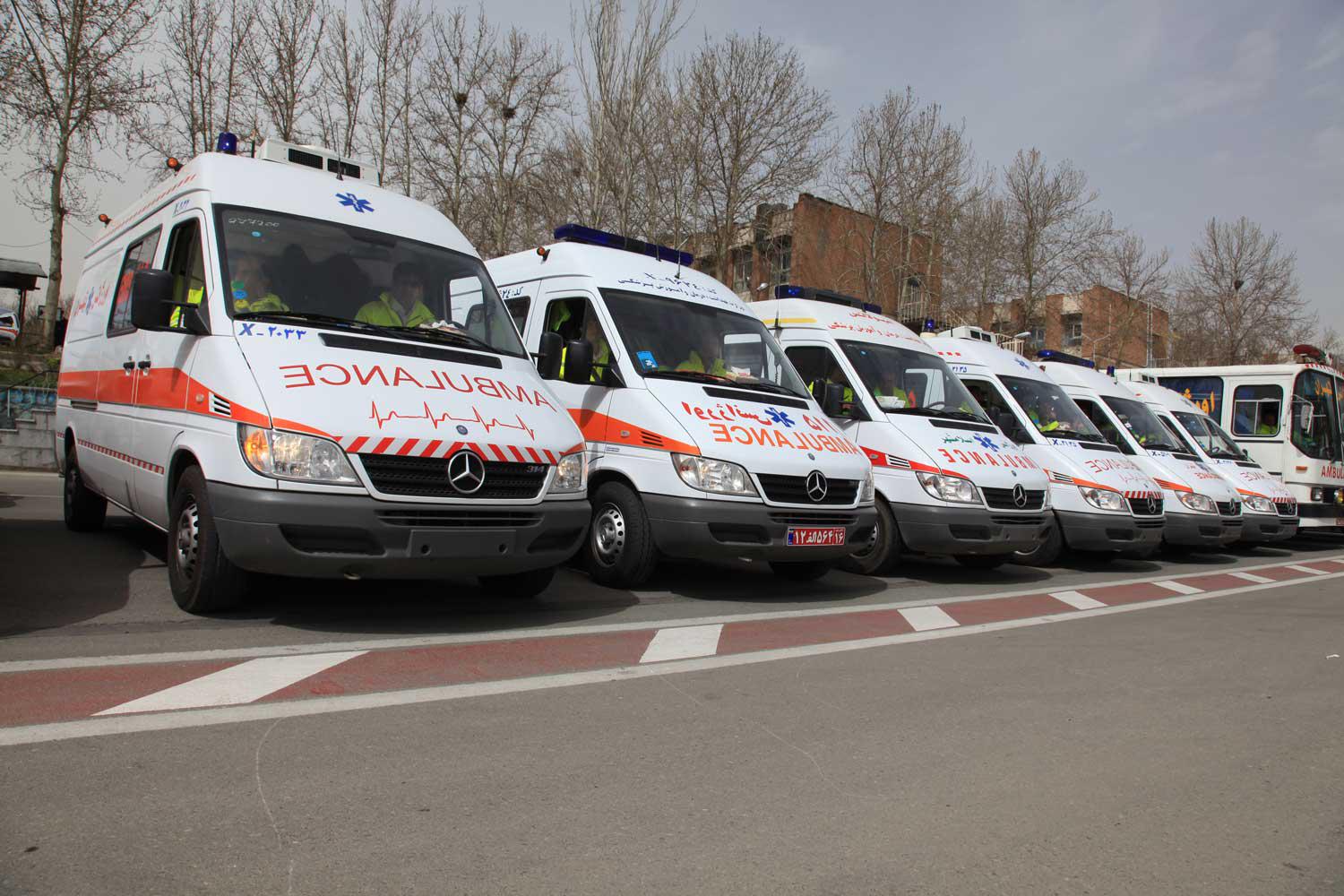 ۵۰ آمبولانس برای انتقال بیماران کرونا در پایتخت