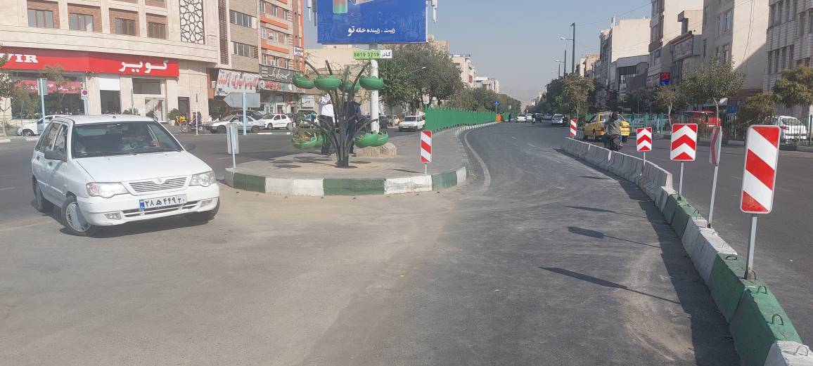 عملیات ترافیکی در تقاطع خیابان پیروزی با بزرگراه امام علی (ع)